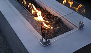 Rectangular Cinder Fire Large Table