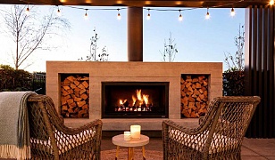 Single Peak Outdoor Fireplace