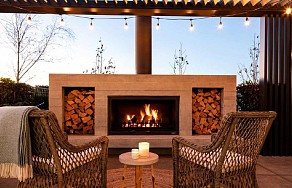 Single Peak Outdoor Fireplace